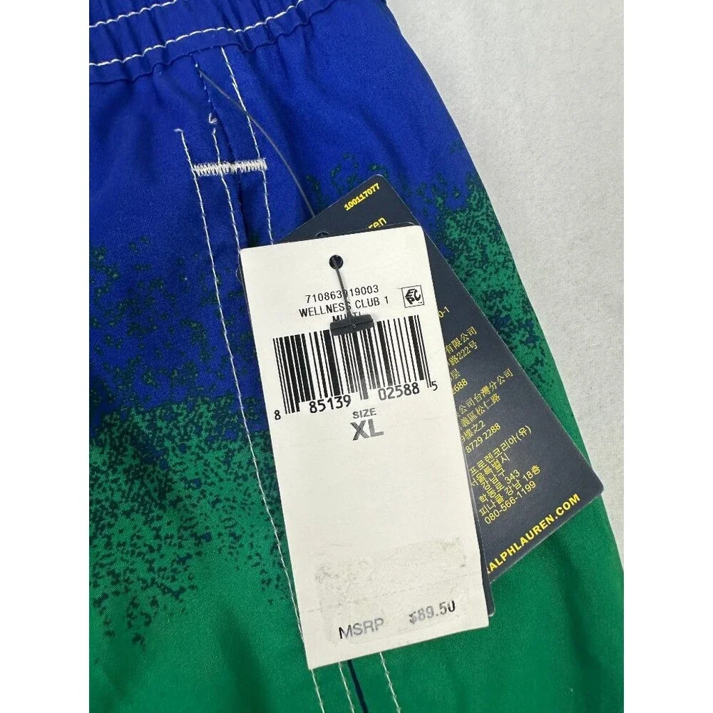 Polo Ralph Lauren Wellness Club Swim Trunks Mens XL Yellow Ombre NWT Recycled